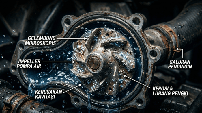 Kavitasi Radiator: Bagaimana Gelembung Mikroskopis Bisa Melubangi Pompa Air Mobil